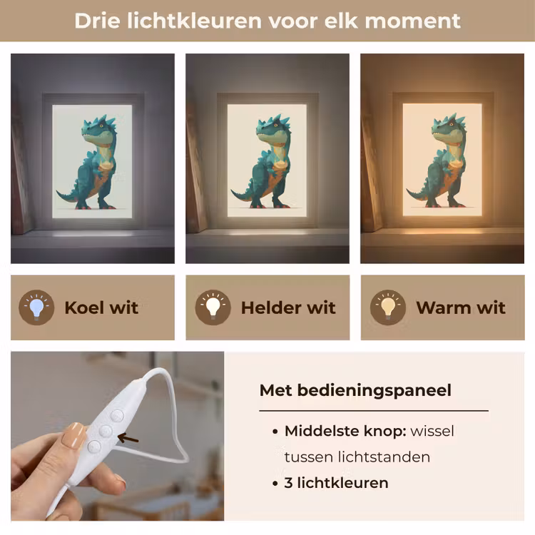 Nachtlampje - Stekels - Dino - Blauw - Gespierd — 7
