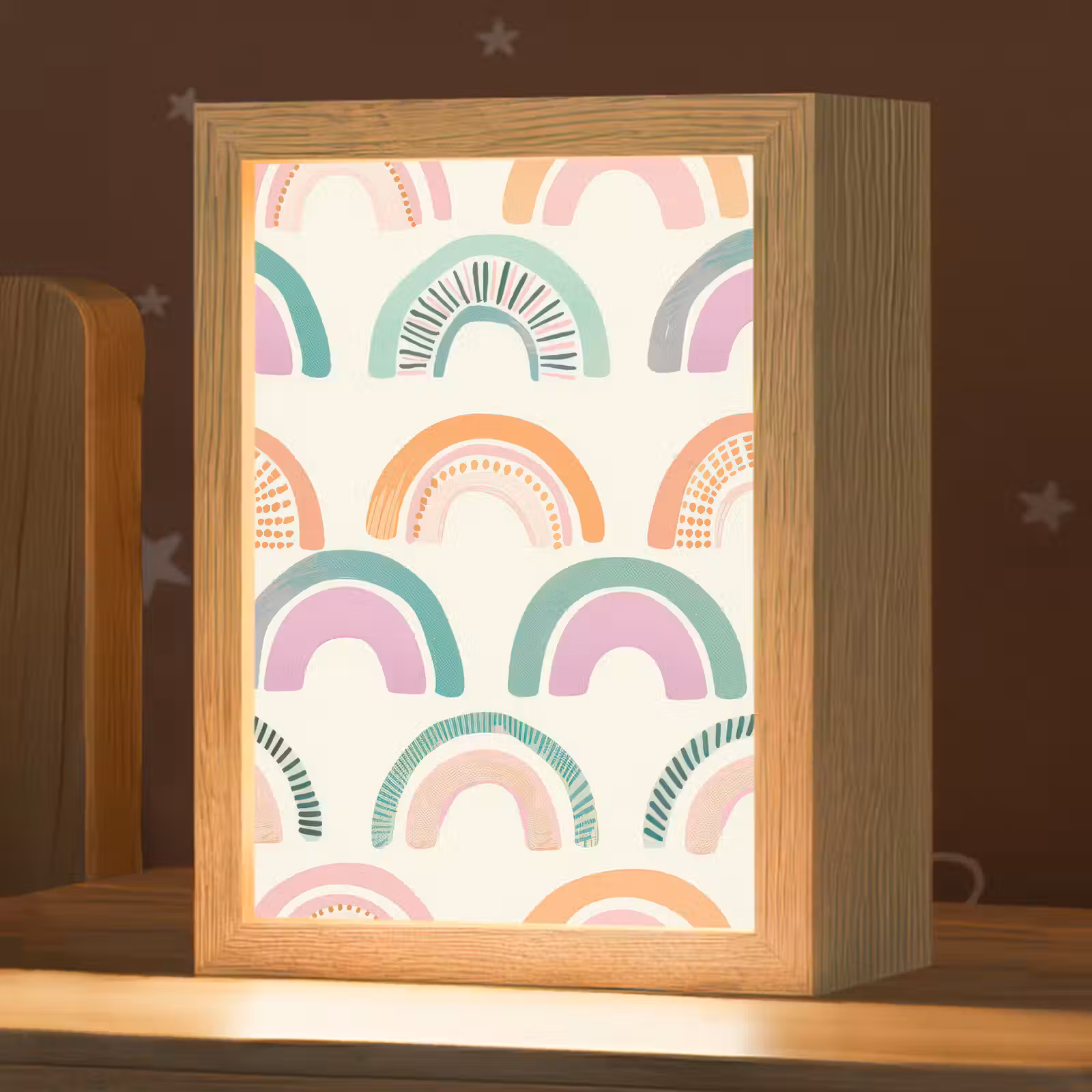 Nachtlampje - Regenboog - Pastel - Patroon — 1