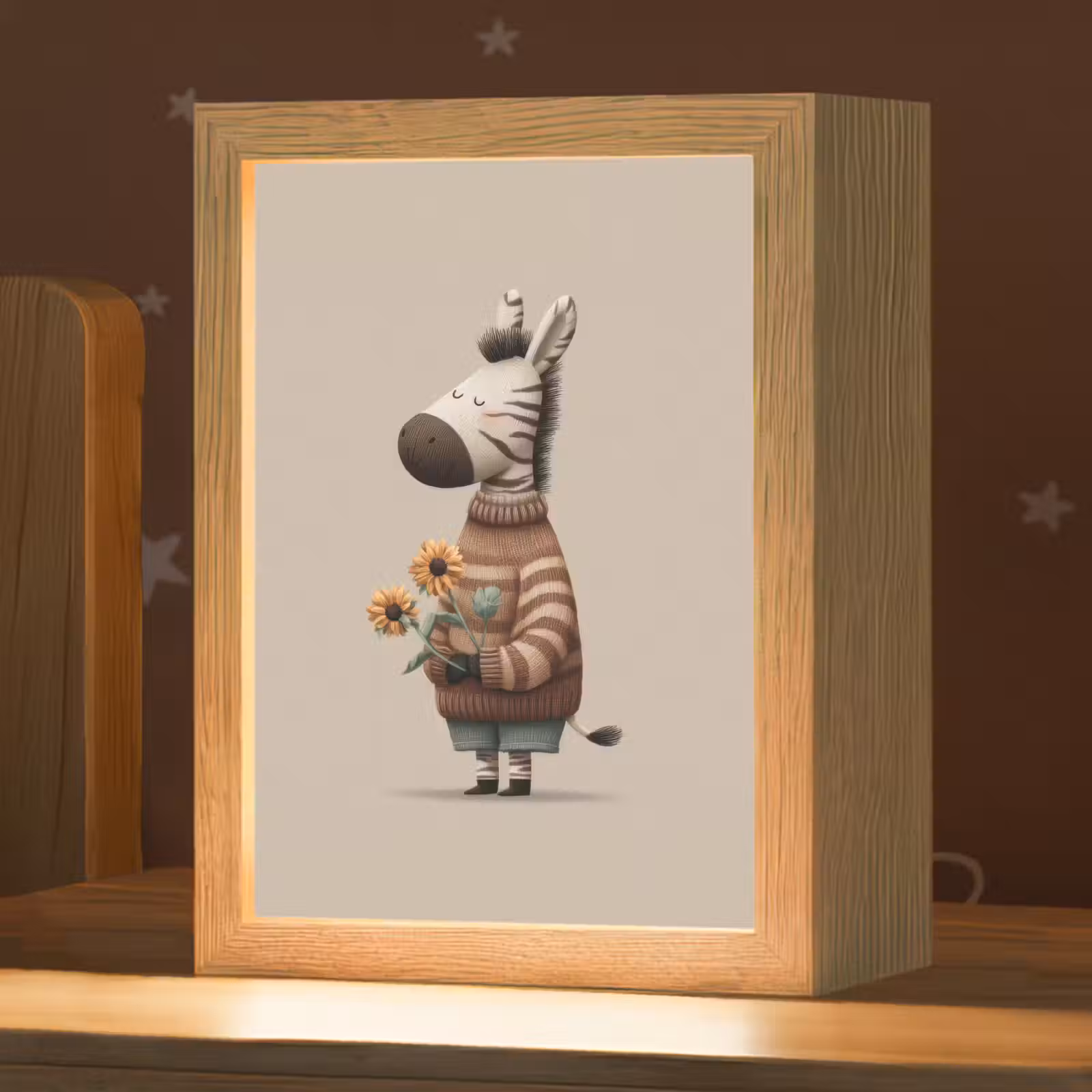 Nachtlampje - Zebra - Zonnebloemen - Warm — 1