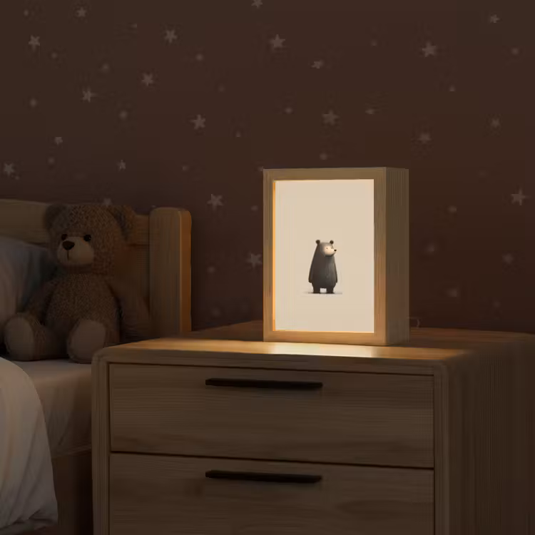Nachtlampje - Beer - Donkerbruin - Minimalistisch — 2