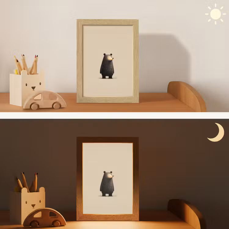 Nachtlampje - Beer - Donkerbruin - Minimalistisch — 5