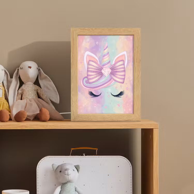 Nachtlampje - Eenhoorn - Glitters - Regenboog - Pastel — 3