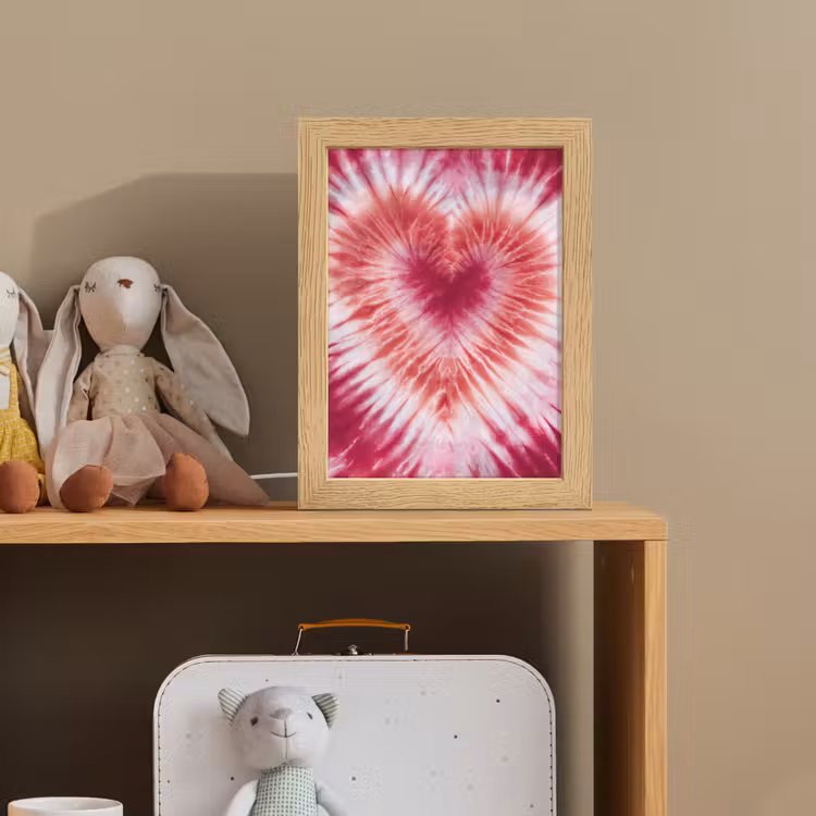 Nachtlampje - Hartvorm - Roze - Tie dye — 3
