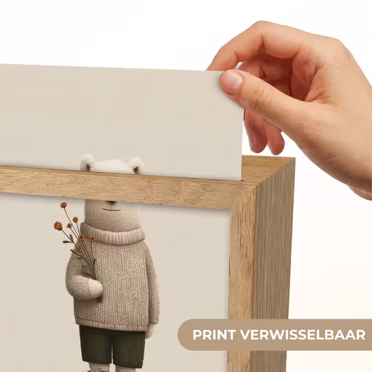 Nachtlampje - Knuffelbeer - Oranje bloemen - Vriendelijk — 4