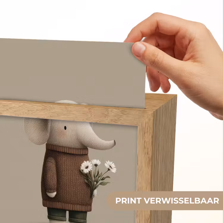 Nachtlampje - Olifant - Witte bloemen - Kindvriendelijk — 4