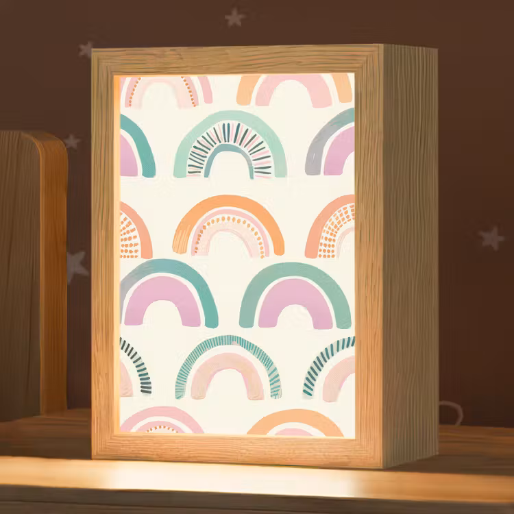 Nachtlampje - Regenboog - Pastel - Patroon — 1