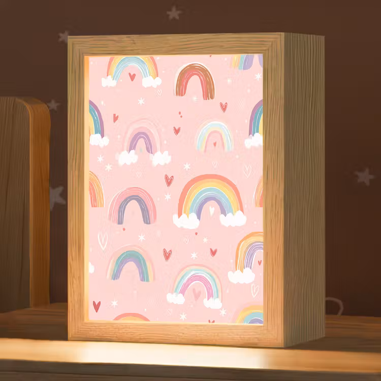 Nachtlampje - Regenboog - Patroon - Pastel — 1