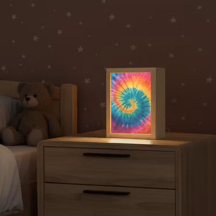 Nachtlampje - Regenboogkleuren - Tie dye - — 2