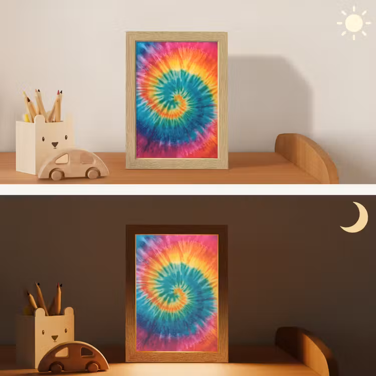 Nachtlampje - Regenboogkleuren - Tie dye - — 5
