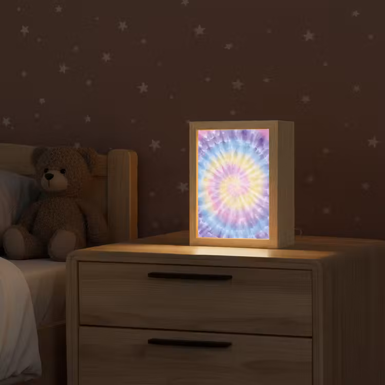 Nachtlampje - Spiraal - Tie dye - Pasteltinten — 2