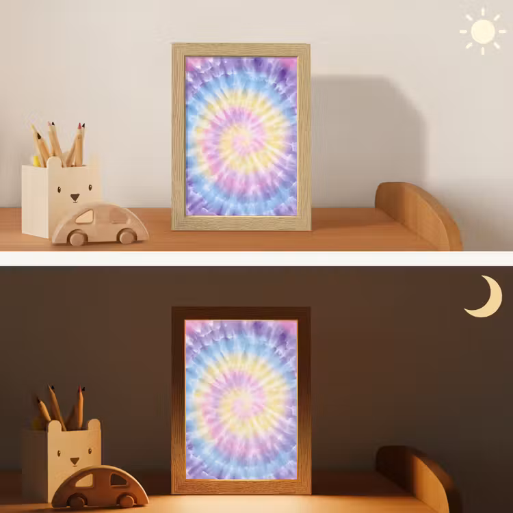 Nachtlampje - Spiraal - Tie dye - Pasteltinten — 5
