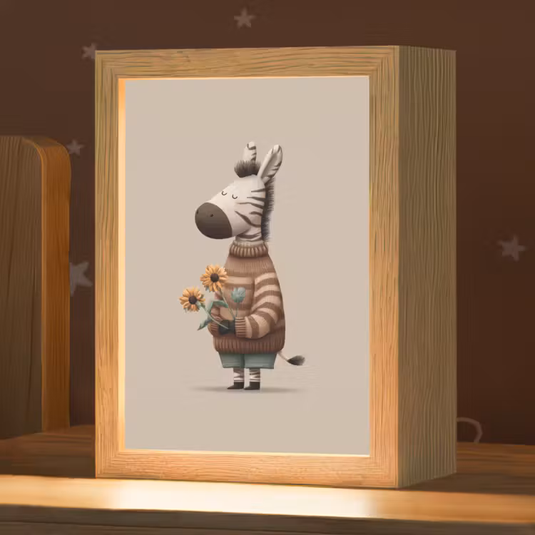 Nachtlampje - Zebra - Zonnebloemen - Warm — 1