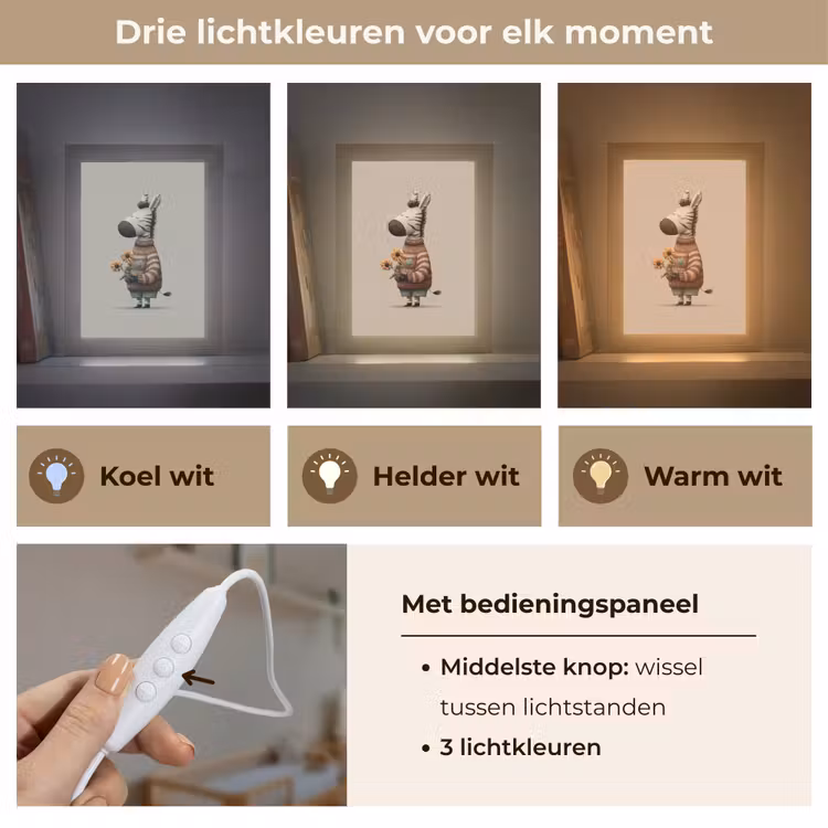 Nachtlampje - Zebra - Zonnebloemen - Warm — 7