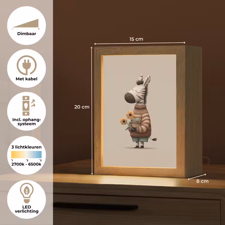 Nachtlampje - Zebra - Zonnebloemen - Warm — 8