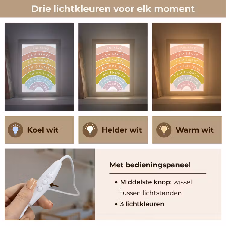 Nachtlampje - Regenboog - Kleuren - Quotes — 7