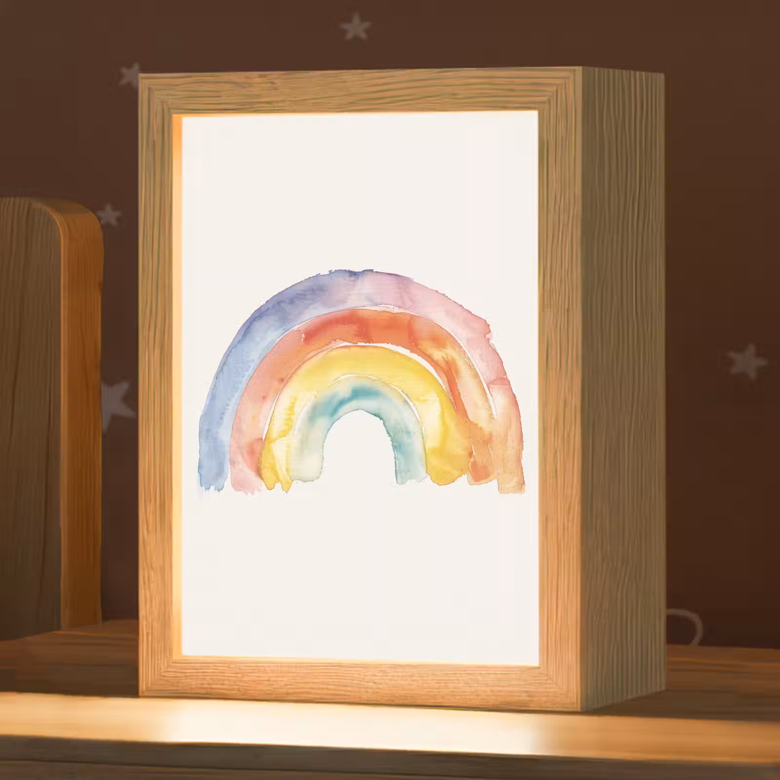 Nachtlampje - Regenboog - Watercolor - Kleurrijk — 1