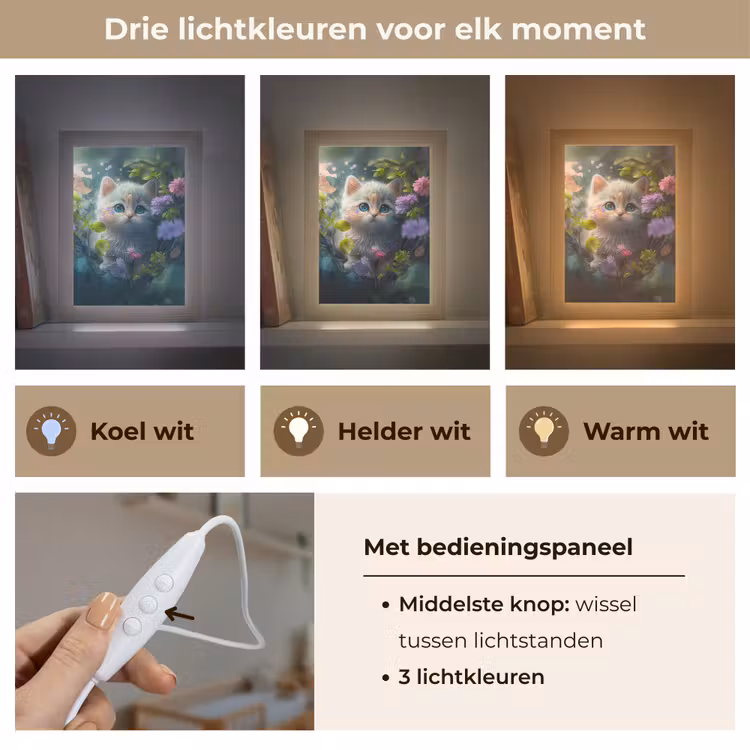 Nachtlampje - Kitten - Bloemen - Bos - Illustratie - Poes — 7