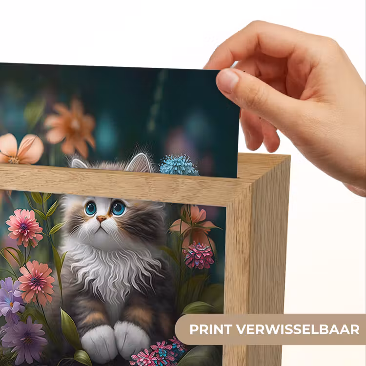 Nachtlampje - Kitten - Illustratie - Bloemen - Natuur - Kat — 4