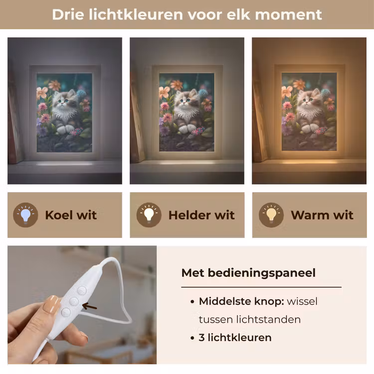 Nachtlampje - Kitten - Illustratie - Bloemen - Natuur - Kat — 7