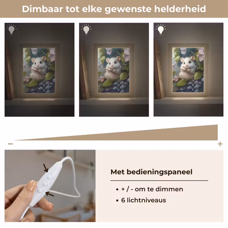 Nachtlampje - Muis - Bos - Bloemen - Illustratie - Bosdieren — 6