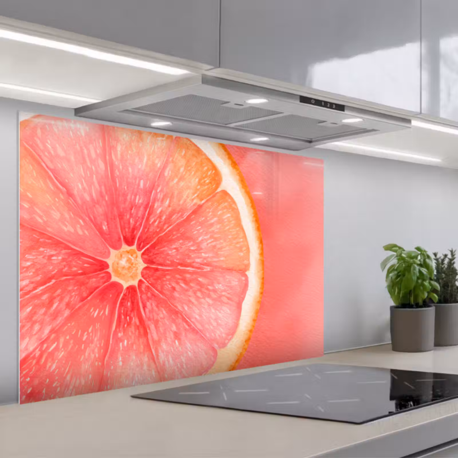 Spatscherm keuken - Grapefruit - Roze - Levendig — 1