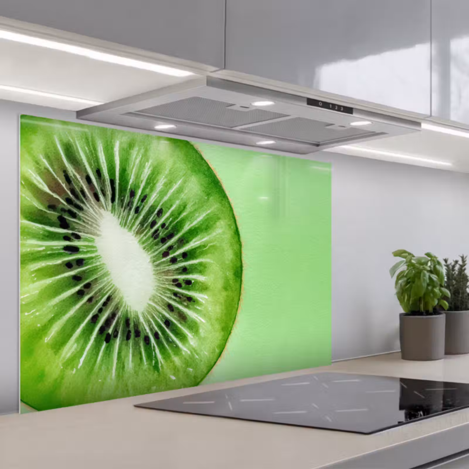 Spatscherm keuken - Kiwi - Groen - Fris — 1