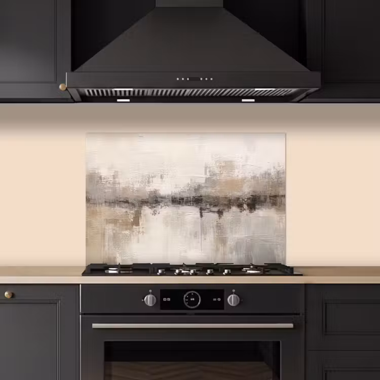 Spatscherm keuken - Moderne kunst - Abstract - Beige — 2