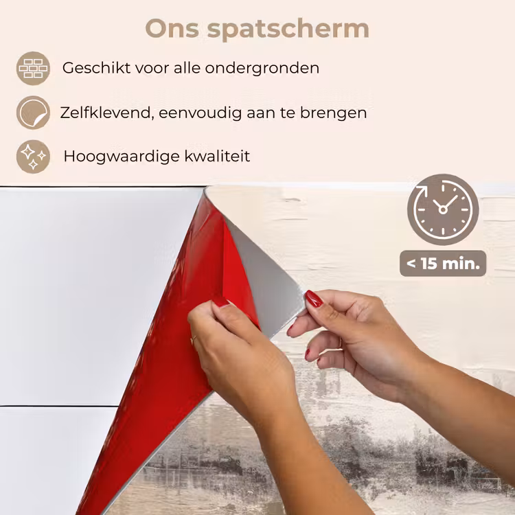 Spatscherm keuken - Moderne kunst - Abstract - Beige — 4