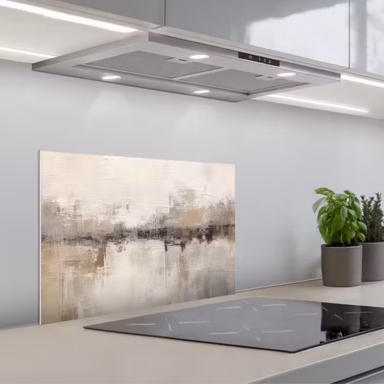 Spatscherm keuken - Moderne kunst - Abstract - Beige — 5