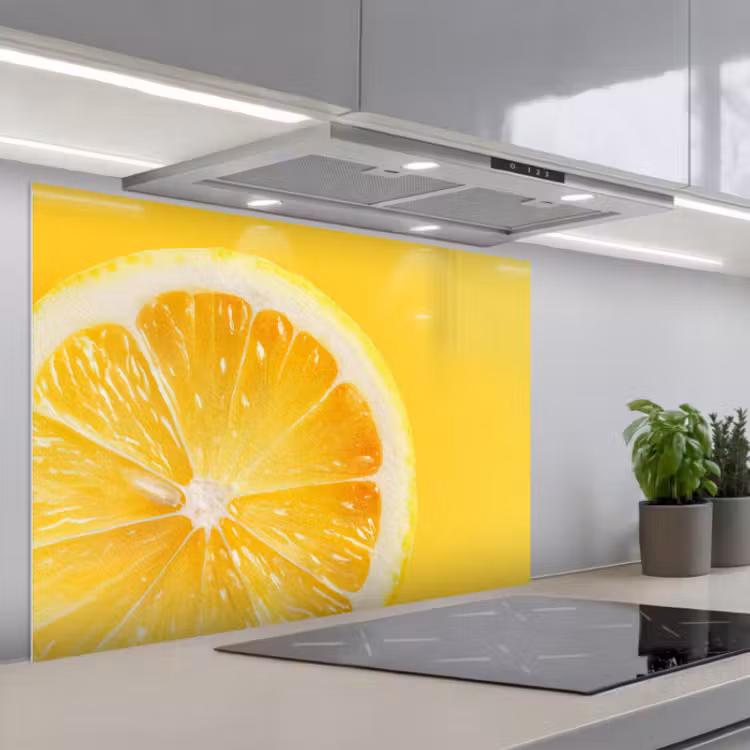 Spatscherm keuken - Citroen - Geel - Zonnig — 1