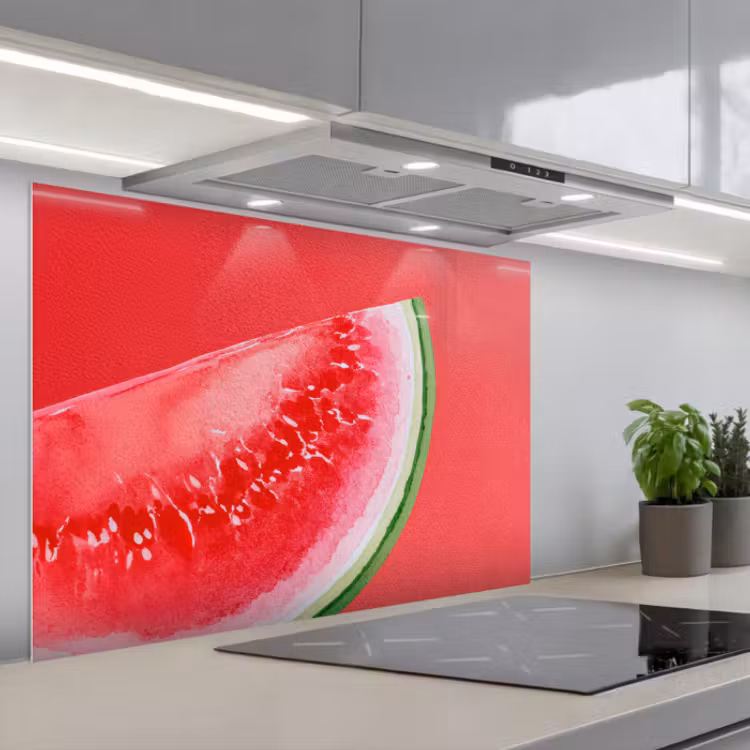 Spatscherm keuken - Watermeloen - Rood - Zomers — 1