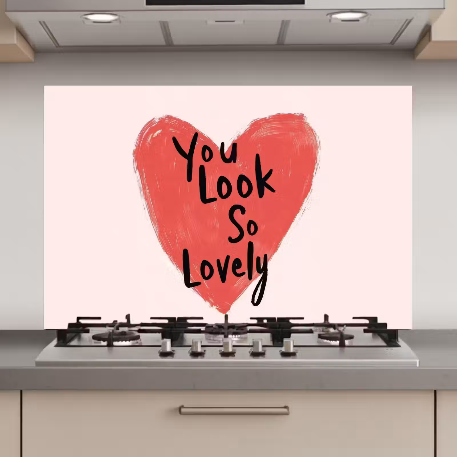 Keuken achterwand - Hart - Rood - Valentijn — 1