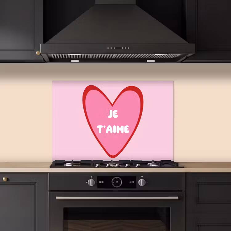 Keuken achterwand - Hart - Frans - Valentijn - Roze — 2