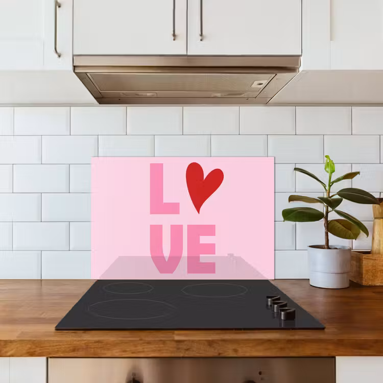 Keuken achterwand - Love - Roze - Hart - Valentijn — 6