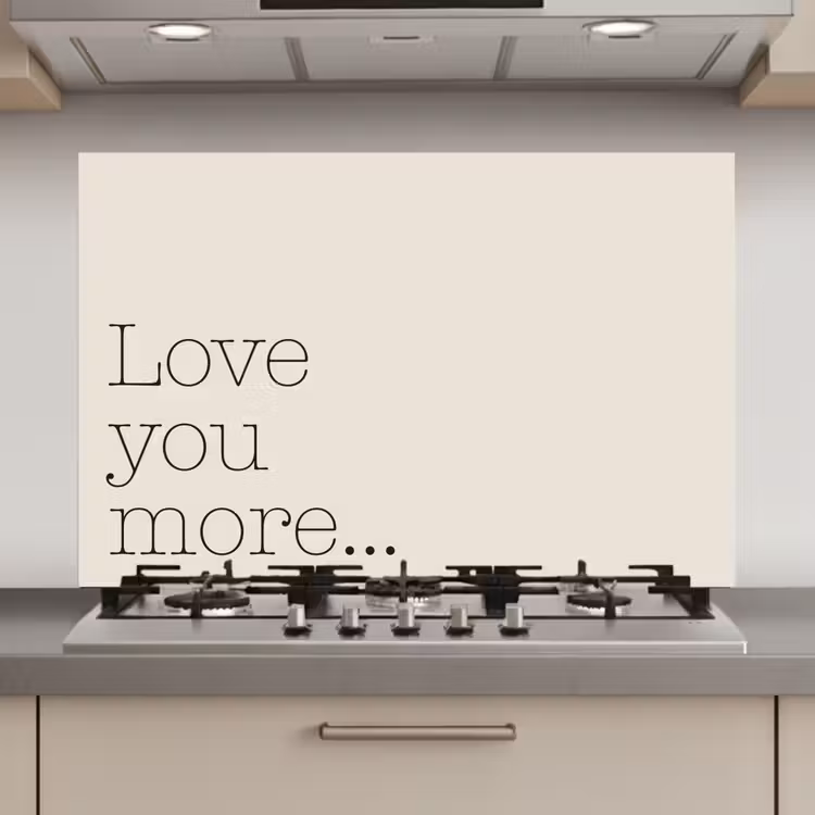 Spatscherm keuken - Minimalistisch - Love - Beige — 1