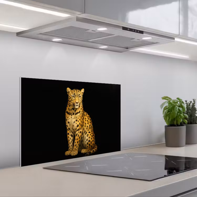 Spatscherm keuken - Panter - Realistisch - Bruin — 5