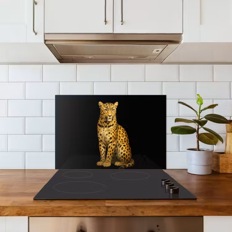 Spatscherm keuken - Panter - Realistisch - Bruin — 6