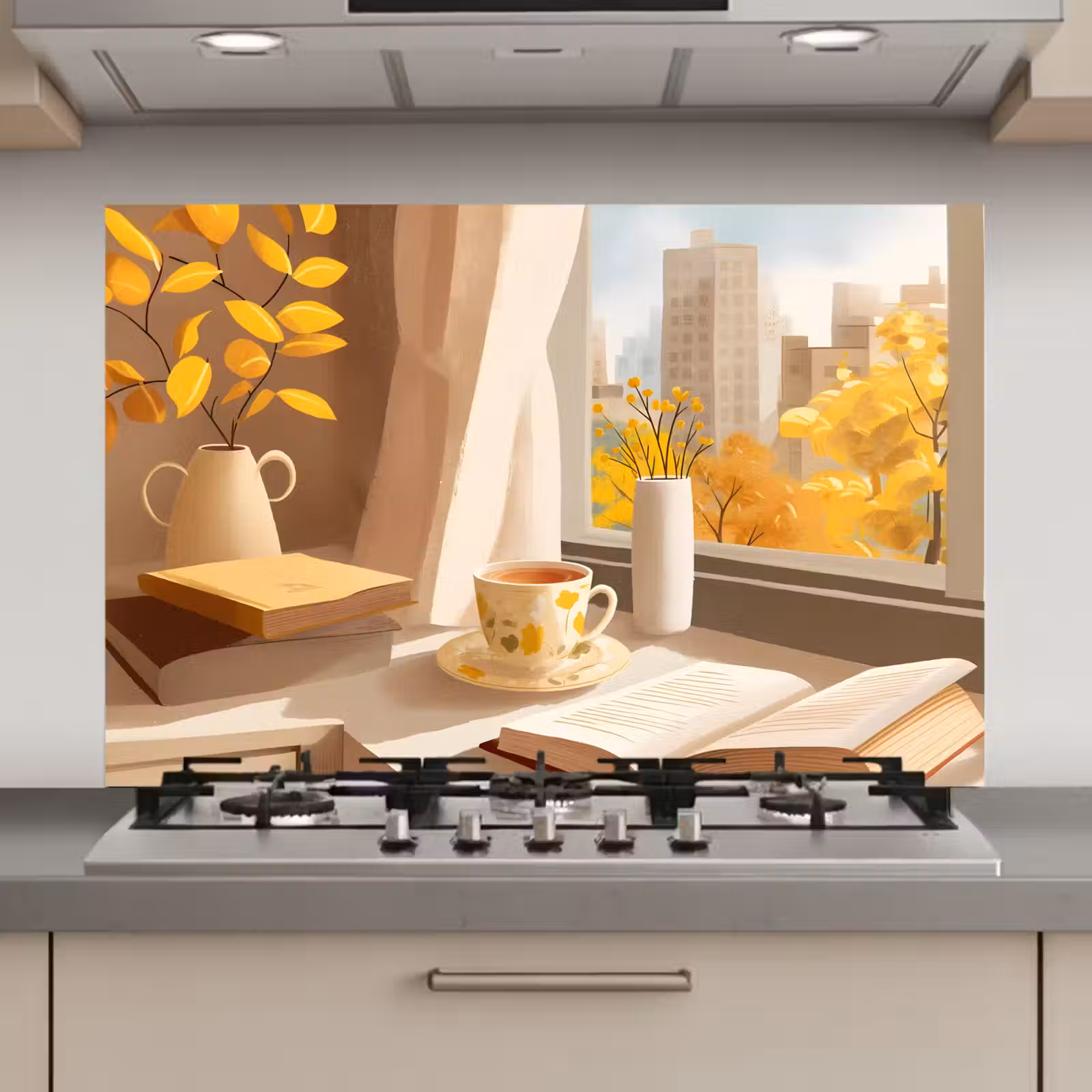 Spatscherm keuken - Thee - Boek - Thee - Herfst — 1