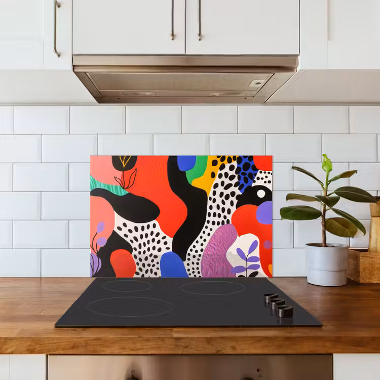 Spatscherm keuken - Abstract - Vormen - Kleuren - Stippen — 6