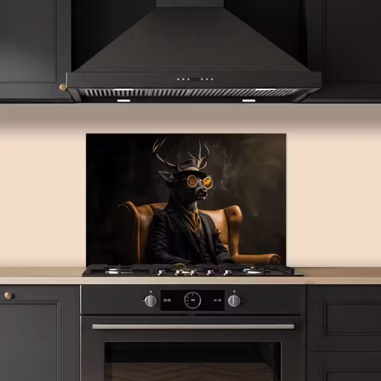 Spatscherm keuken - Hert - Zonnebril - Zwart - Pak — 2