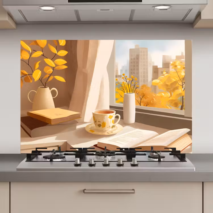 Spatscherm keuken - Thee - Boek - Thee - Herfst — 1