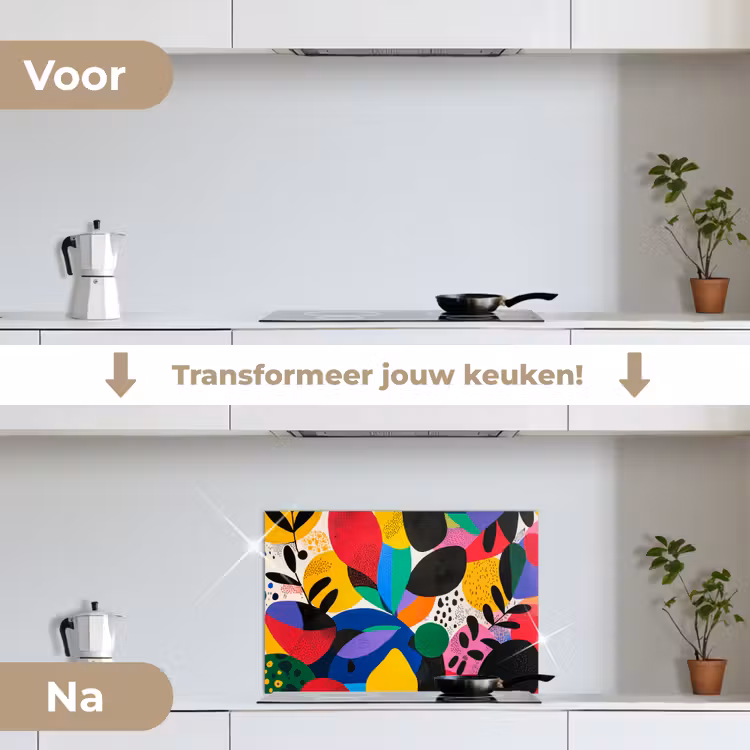 Spatscherm keuken - Vormen - Stippen - Kleurrijk — 3