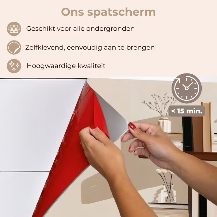 Spatscherm keuken - Plankjes - Boeken - Vaasjes - Planten — 4