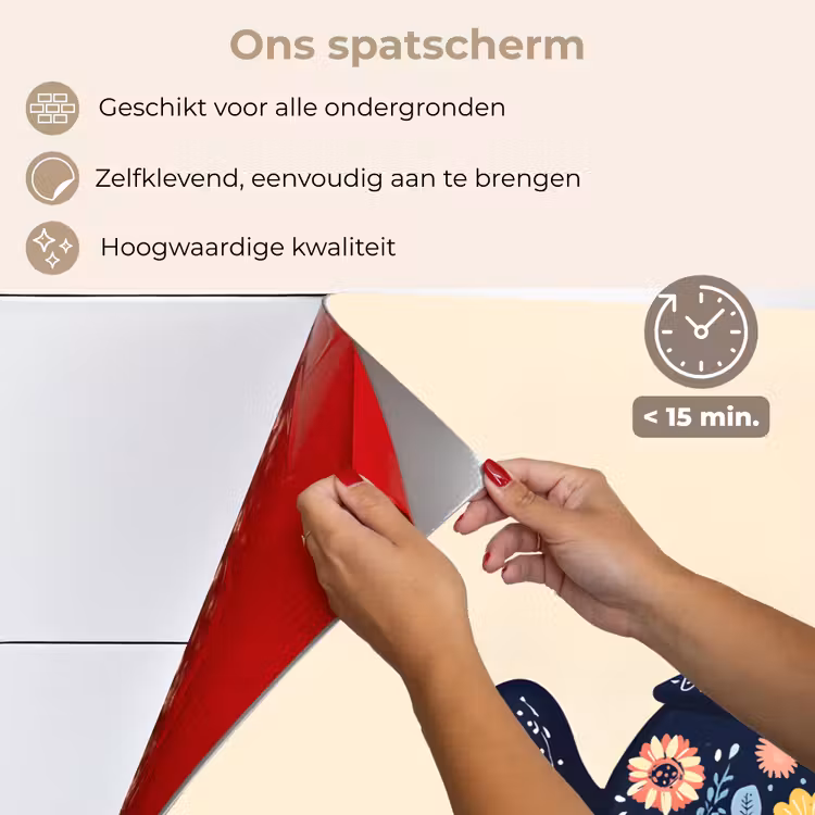Spatscherm keuken - Theepot - Kleurrijk - Bloemen — 4