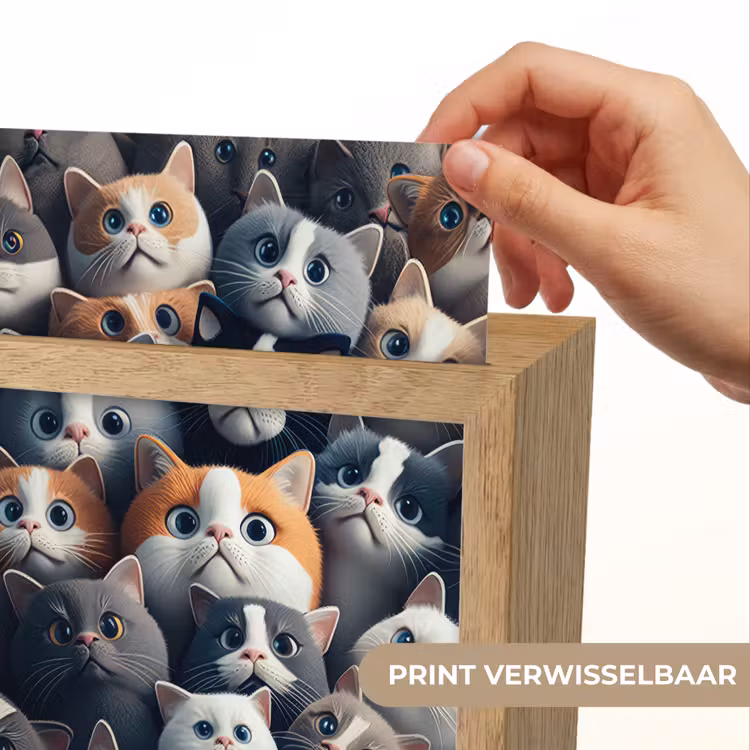 Nachtlampje - Kat - Dieren - Poes - Grijs - Patronen - Kind — 4