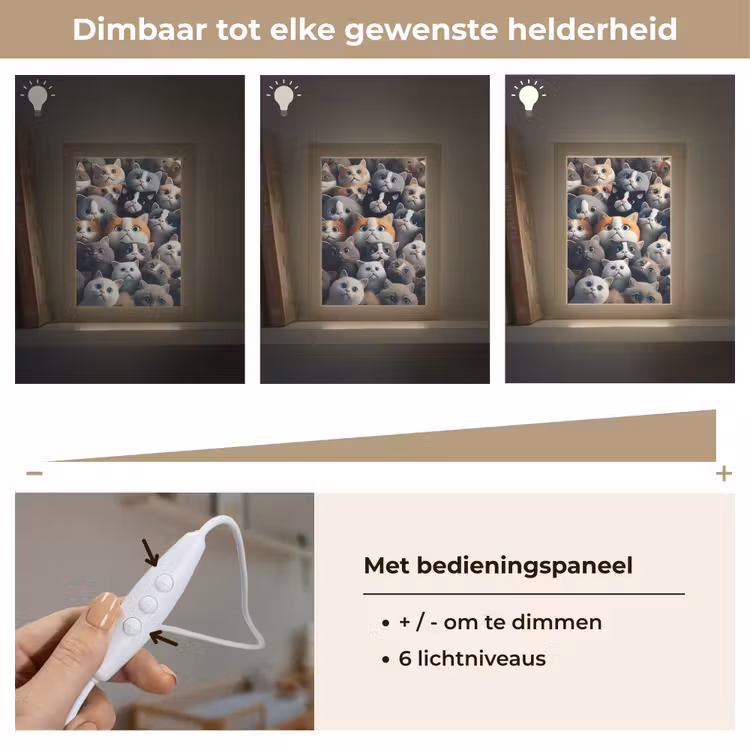 Nachtlampje - Kat - Dieren - Poes - Grijs - Patronen - Kind — 6