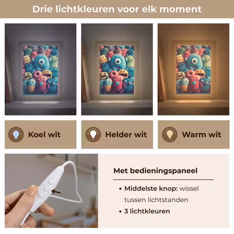 Nachtlampje - Kids - Monster - Regenboog - Design - Meiden - Jongens — 7