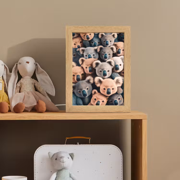 Nachtlampje - Koala - Dieren - Patronen - Grijs - Bruin - Kinderen — 3