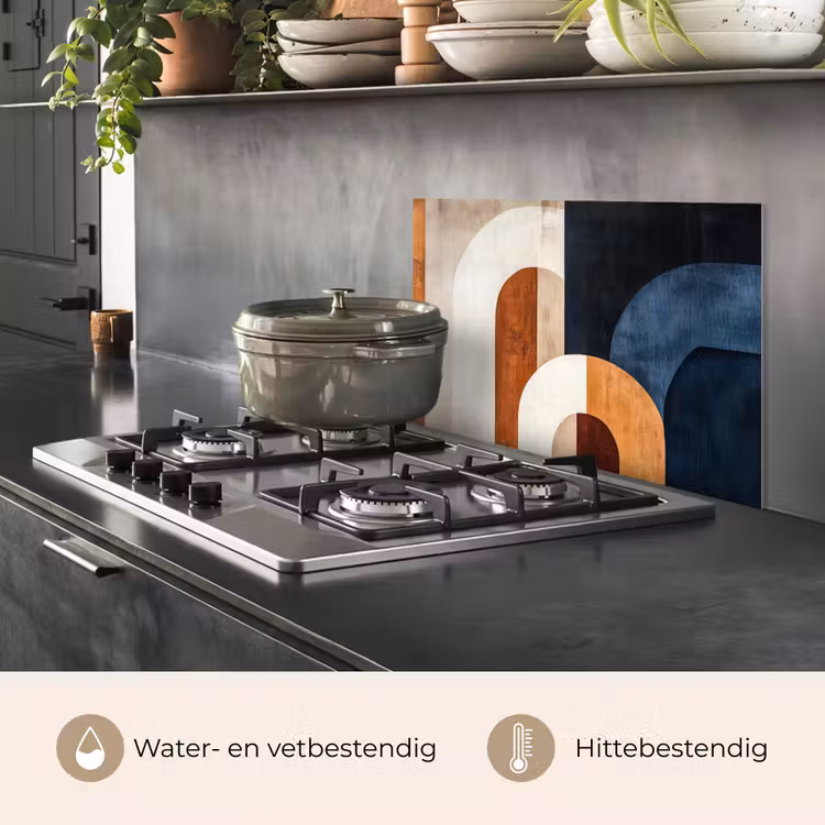 Spatscherm keuken - Abstract - Vormen - Donkerblauw — 7