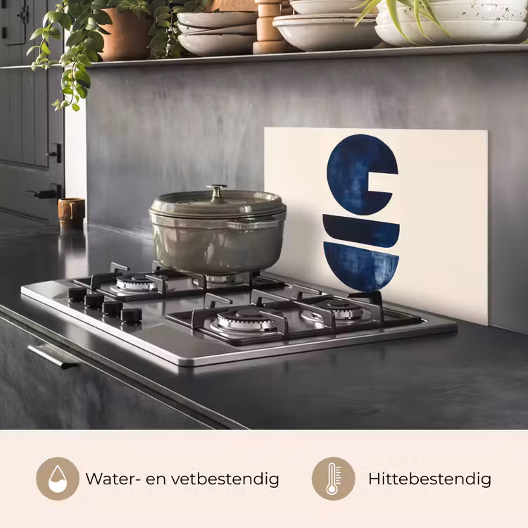 Spatscherm keuken - Vormen - Blauw - Abstract — 7